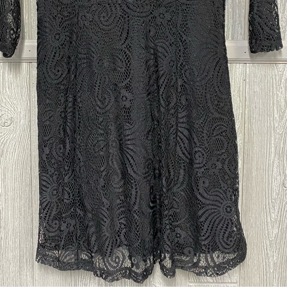 Black Lace Enfocus Studio Dress Size 8 EUC - Picture 5 of 7